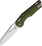 Microtech Standard Issue MSI Ram-Lok OD Green Fluted Aluminum Folding M390MK Knife 21010FLOD