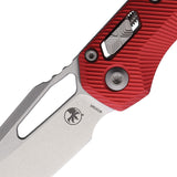 Microtech Standard Issue MSI Ram-Lok Red Fluted Aluminum Folding M390MK Knife 21010FLRD