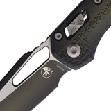 Microtech Standard Issue MSI Ram-Lok Tri-Grip Faded Bazooka Green Polymer Folding M390MK Knife 210T1PMFBO