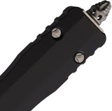 Microtech Automatic Dirac OTF Knife Black Aluminum Partially Serrated Double Edge Dagger Blade 22511