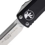 Microtech Automatic UTX-85 OTF Knife 30th Anniversary Black Aluminum Drop Pt Blade 2311030
