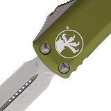 Microtech Automatic UTX-85 OTF Knife OD Green Aluminum Double Edge Blade 23210OD