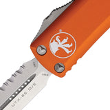 Microtech Automatic UTX-85 OTF Knife Orange Aluminum Top Serrated Double Edge Blade 23212OR