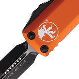 Microtech Automatic UTX-85 OTF Knife Orange Aluminum Two-Tone Double Edge Blade 2321OR