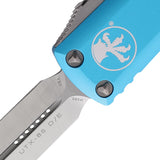 Microtech Automatic UTX-85 OTF Knife Turquoise Aluminum Double Edge Blade 2324TQ