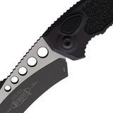 Microtech Automatic Hawk Knife Button Lock Black Aluminum & Textured Inserts Karambit Blade 2661T
