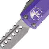 Microtech Automatic UTX-85 Hellhound OTF Knife Purple Aluminum Apocalyptic Tanto Blade 71910APPUS