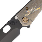 Medford 187 Framelock Rivets Tumbled Titanium Folding 20CV Knife 002VPD01TM