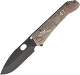 Medford 187 Framelock Rivets Tumbled Titanium Folding 20CV Knife 002VPD01TM