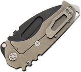 Medford Praetorian T Framelock Tumbled Titanium Folding Drop Pt S45VN Knife 0124PD01TM