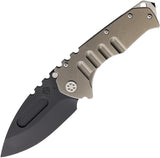 Medford Praetorian T Framelock Tumbled Titanium Folding Drop Pt S45VN Knife 0124PD01TM