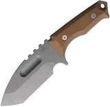 Medford Emperor Coyote Brown G10 CPM-S35VN Fixed Blade Knife w/ Sheath 050STQ09KC