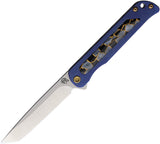 Medford T-Bone Framelock Blue Titanium & Mosaic Folding Tanto S45VN Knife 2154TT37A2