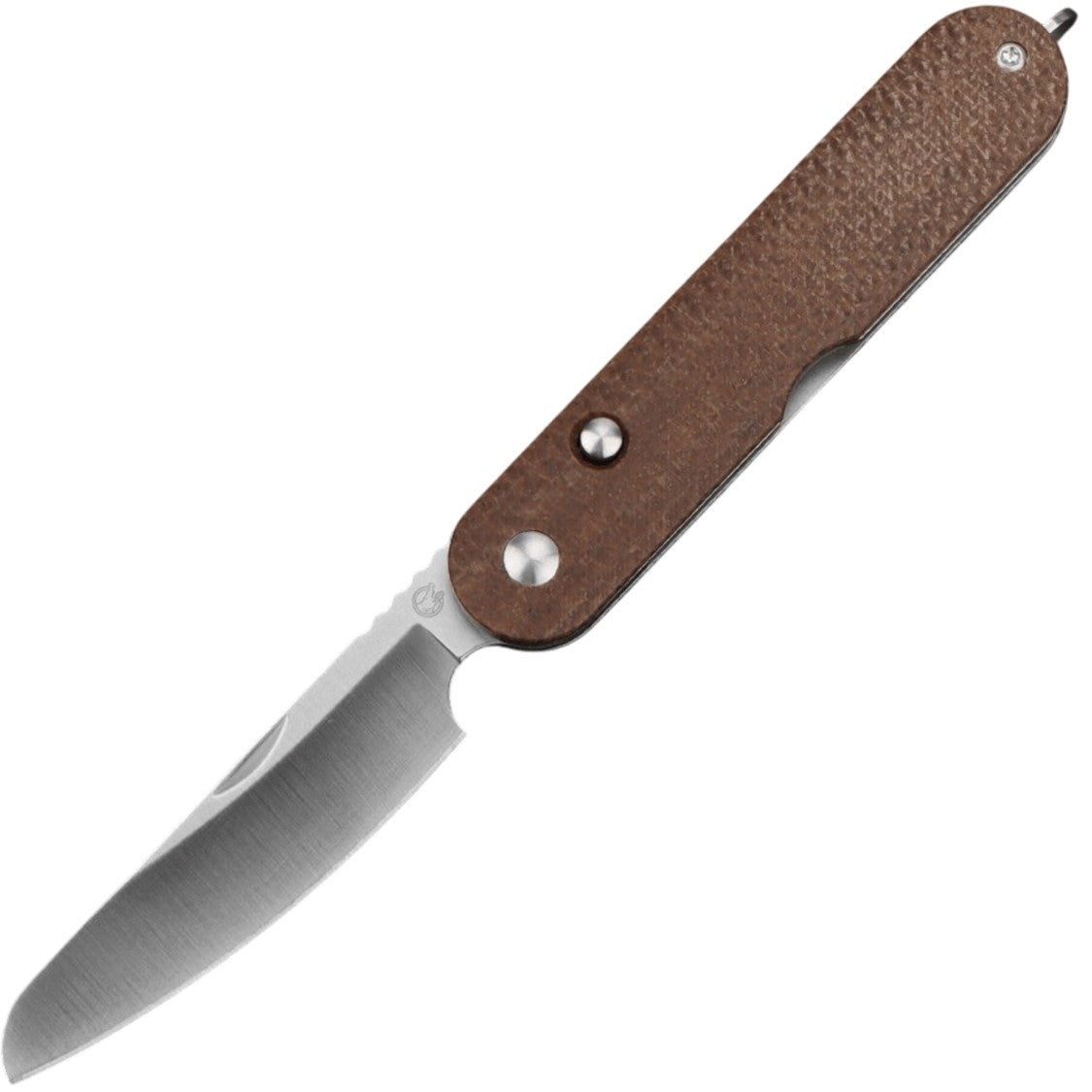 Rapax Mimi Brown Micarta Button Lock Folding Knife | Premium EDC