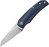 MKM-Maniago Knife Makers ICE Linerlock Denim Micarta Folding MagnaCut Pocket Knife ICDC