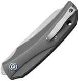 MKM-Maniago Knife Makers ICE Linerlock Grey G10 Folding MagnaCut Pocket Knife ICGGY