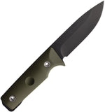 1881 Knifeworks By Medford The San OD Green G10 1095CV Fixed Blade Knife S036