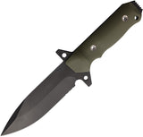 1881 Knifeworks By Medford AIO 2 OD Green G10 1095CV Fixed Blade Knife S037