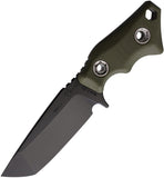 1881 Knifeworks By Medford Micro Tanto OD Green G10 1095CV Fixed Blade Knife S042