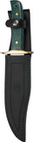 Muela Classic Bowie Green Micarta Vanadium Molybdenum Fixed Blade Knife w/ Sheath 85871