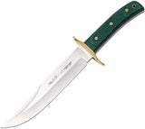 Muela Classic Bowie Green Micarta Vanadium Molybdenum Fixed Blade Knife w/ Sheath 85871