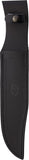 Muela 95-221 Bowie Black Grooved INOX Stainless Fixed Blade Knife w/ Belt Sheath 92494