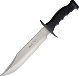 Muela 95-221 Bowie Black Grooved INOX Stainless Fixed Blade Knife w/ Belt Sheath 92494