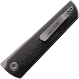 North Mountain Blades Chop 4 Linerlock Carbon Fiber Folding SLD-MAGIC Clip Pt Knife 2412CFCP
