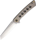 North Mountain Blades Echo Framelock Gray Titanium Folding SLD-MAGIC Knife 2506H