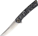 North Mountain Blades Zero Framelock Snow Carbon Fiber & Titanium Folding SLD-MAGIC Knife 2507WB