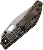 North Mountain Blades BBNM Framelock Champagne Titanium Folding SLD-MAGIC Bowie Knife 2521BZG