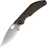 North Mountain Blades BBNM Framelock Champagne Titanium Folding SLD-MAGIC Bowie Knife 2521BZG