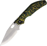 North Mountain Blades BBNM Framelock Toxic Carbon Fiber & Titanium Folding SLD-MAGIC Bowie Knife 2521YLCF