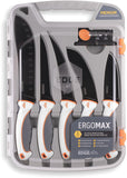 Outdoor Edge Ergo Max 6pc 5 Fixed Blade Knives Processing Set EM1
