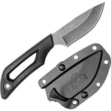 Outdoor Edge Pivot Black Smooth TPR 8Cr13MoV Fixed Blade Knife PKDP1C