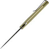 Oknife AION Linerlock Olive Green Aluminum Folding Nitro-V Pocket Knife AIONOG