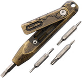 Oknife Otacle D1 Cracked Brass Pocket Multi-Tool OTACLED1CB