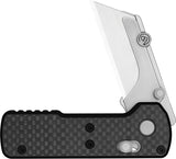 Oknife Otacle U1 Rail Lock Black Carbon Fiber Folding Stainless Pocket Knife NU1CFO