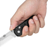 Oknife Otacle U1 Rail Lock Black Carbon Fiber Folding Stainless Pocket Knife NU1CFO
