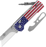 Oknife Otacle U1 Pro Rail Lock Stars & Stripes G10 Folding SK5 Carbon Steel Knife U1PROSS