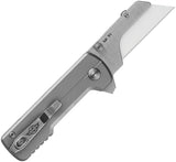 Oknife Otacle U1 Utility Button Lock Gray Titanium Folding Pocket Knife U1TI