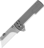 Oknife Otacle U1 Utility Button Lock Gray Titanium Folding Pocket Knife U1TI