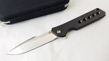 Olamic Cutlery Black Rainmaker Titanium Folding Harpoon Pocket Knife 96162