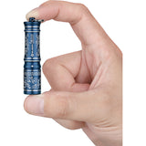 Olight i3E Blue Porcelain 2.38" Mini Keychain Flashlight TI3EBP