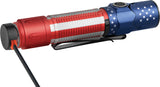 Olight Warrior 3S Tactical Red White & Blue 5.5" Flashlight WR3SSTSTR