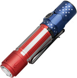 Olight Warrior 3S Tactical Red White & Blue 5.5" Flashlight WR3SSTSTR