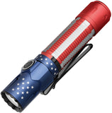 Olight Warrior 3S Tactical Red White & Blue 5.5" Flashlight WR3SSTSTR