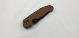 Ontario RAT 1 Coyote Brown Black Folding Pocket Knife Serrated AUS-8 - 8847cb