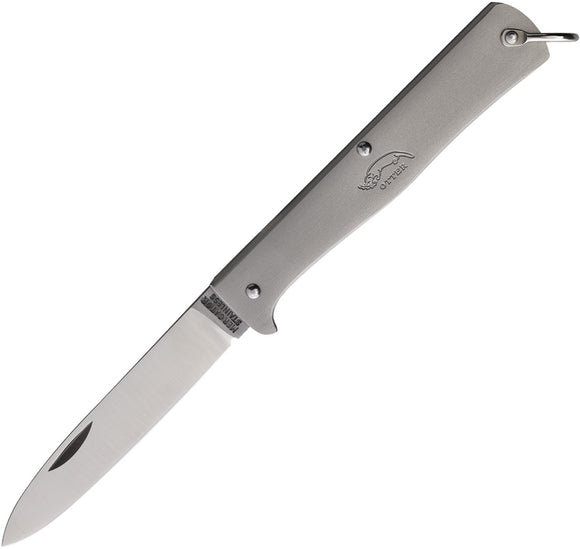OTTER-Messer Small Mercator Grey Folding Stainless Steel Pocket Knife 10801RGR