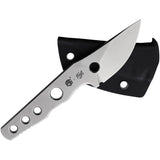 Petrified Fish Bison Stonewash 14C28N Fixed Blade Neck Knife w/ Sheath E13W